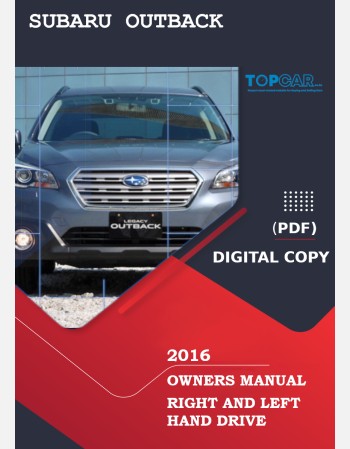 subaru outback 2016 owners manual rhd and lhd